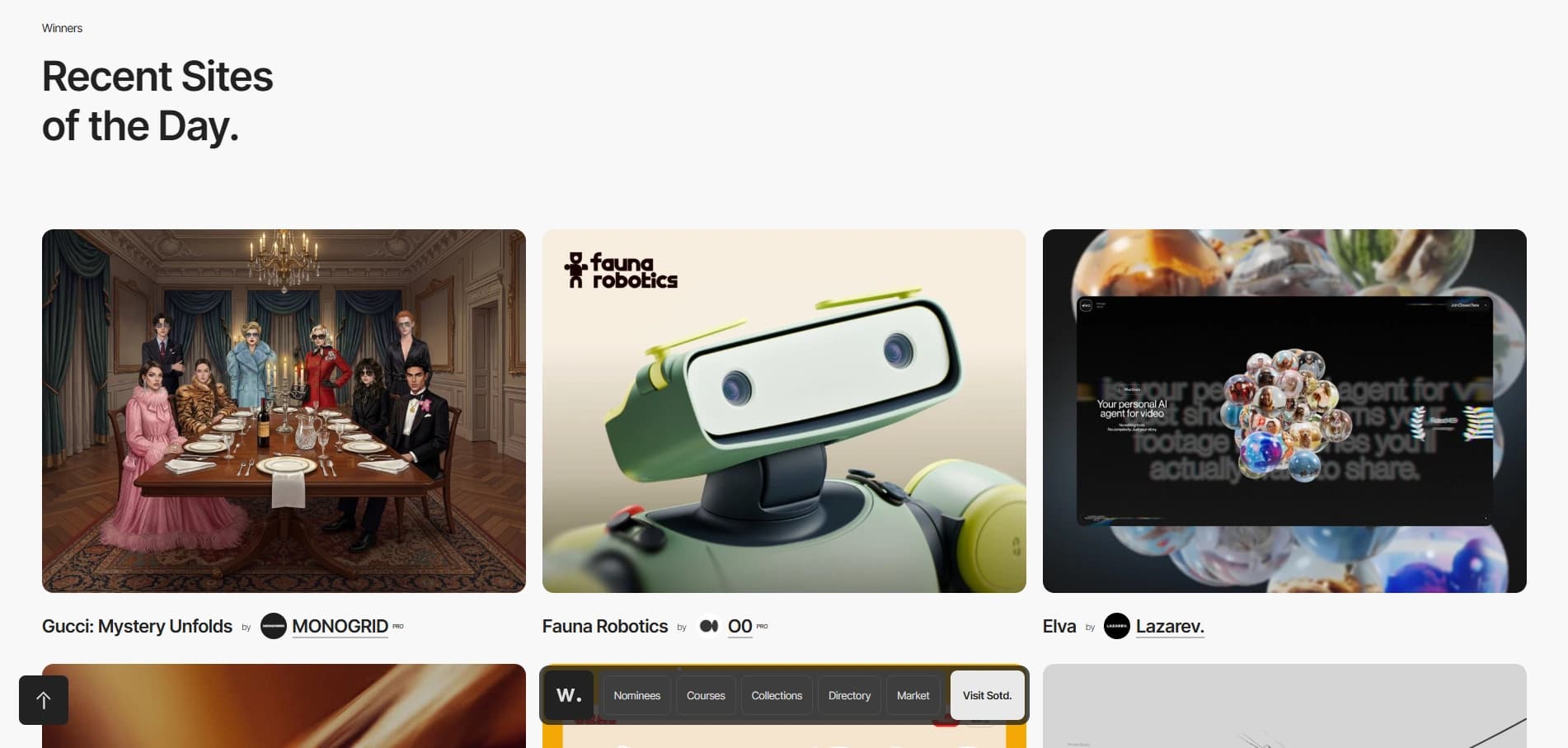 UI UX Inspirations from Awwwards
