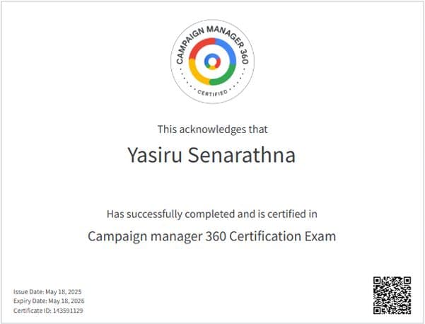 Campaign Manager 360 Certification Exam