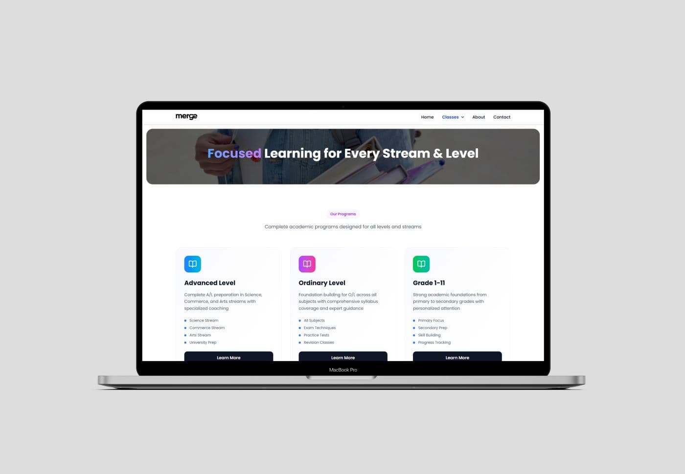 education website design