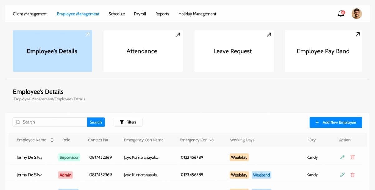 Cleaning Service Management Dashboard