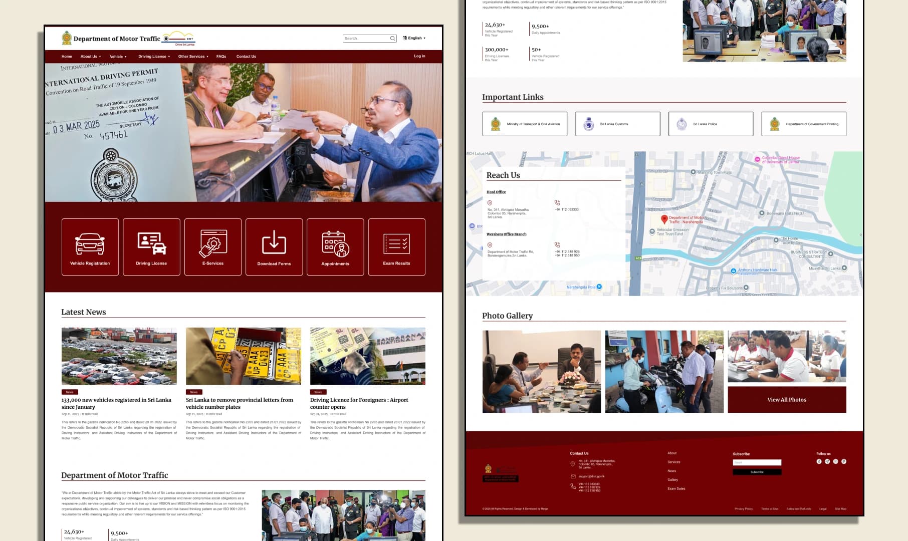 DMT Sri Lanka Redesigned Homepage